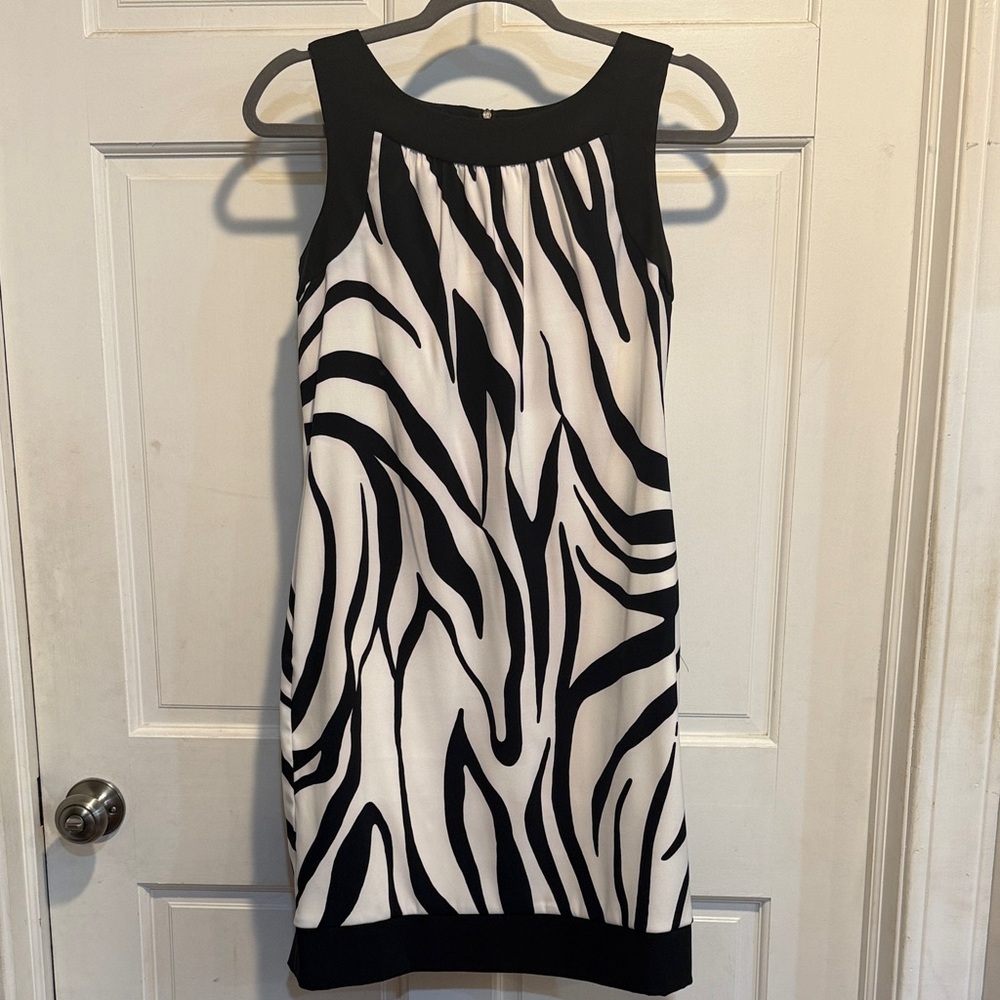 Alyx Monochrome Zebra Pattern Mini Dress